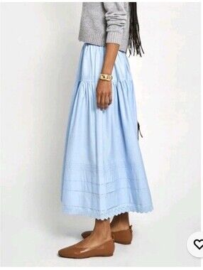 $173 O.P.T Anthropologie Beth Skirt Size 4 100% Cotton